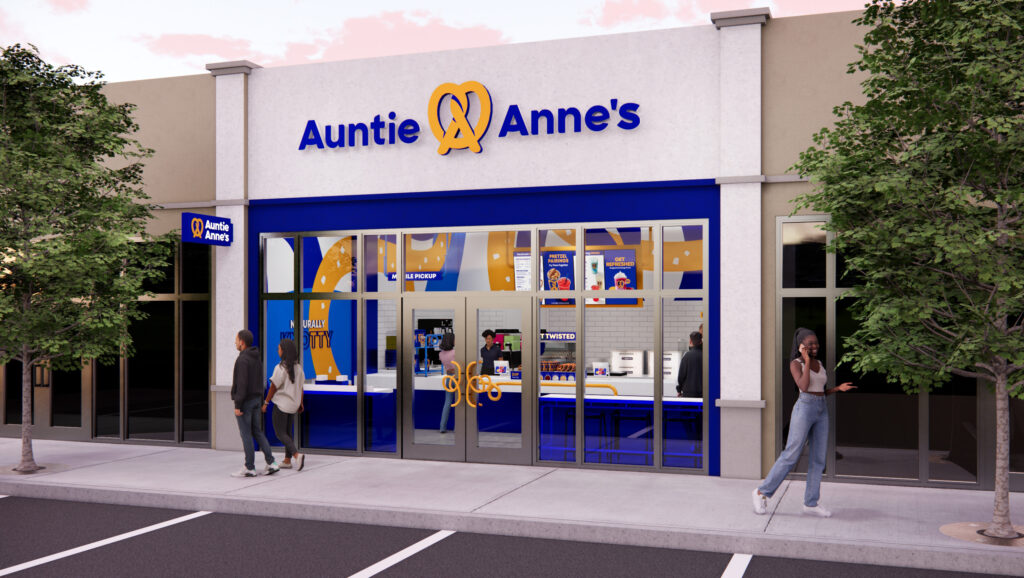 Auntie Anne's exterior image with updated signage