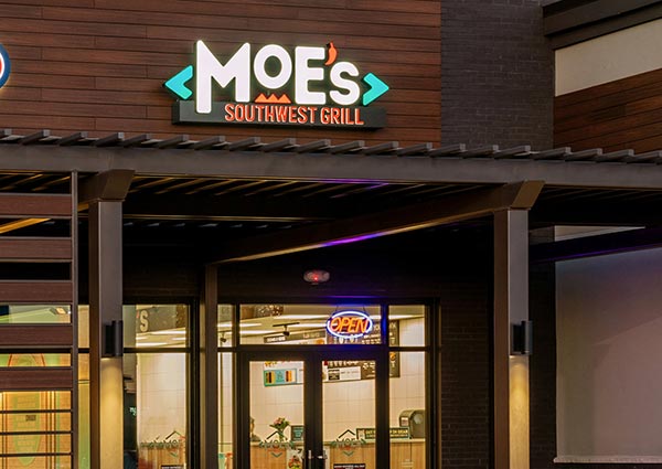 Moe's in-line storefront